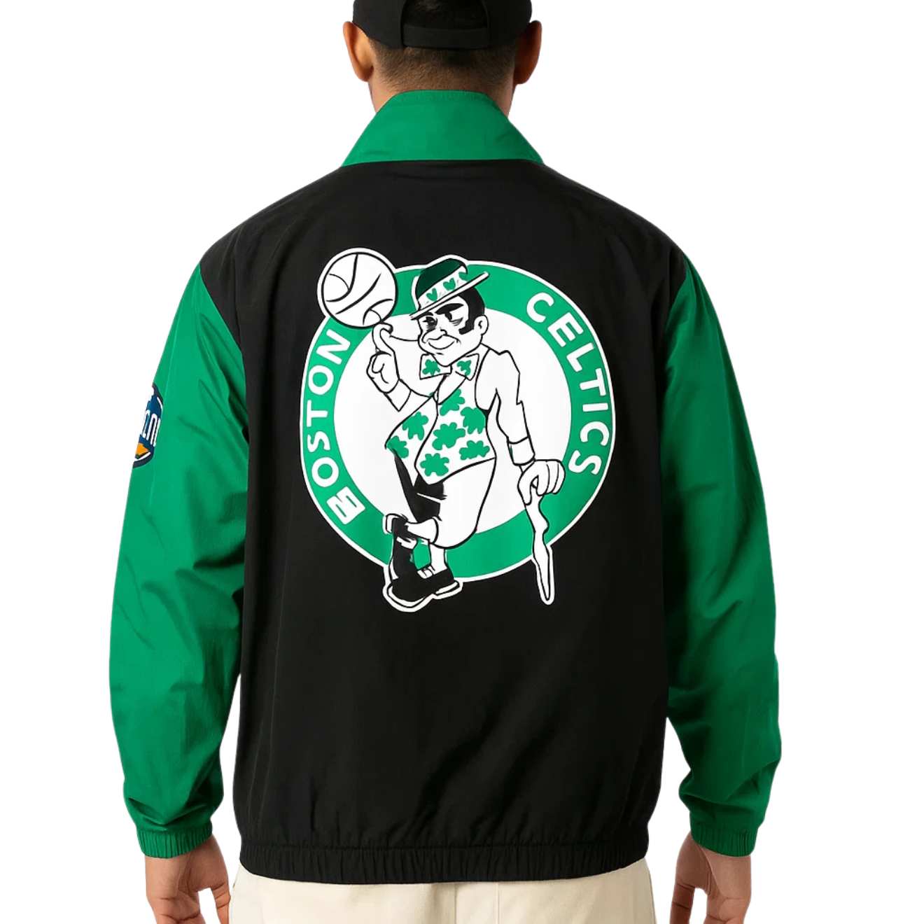 Boston Celtics Mitchell & Ness Arched Retro Lined Windbreaker – Stylish & Functional