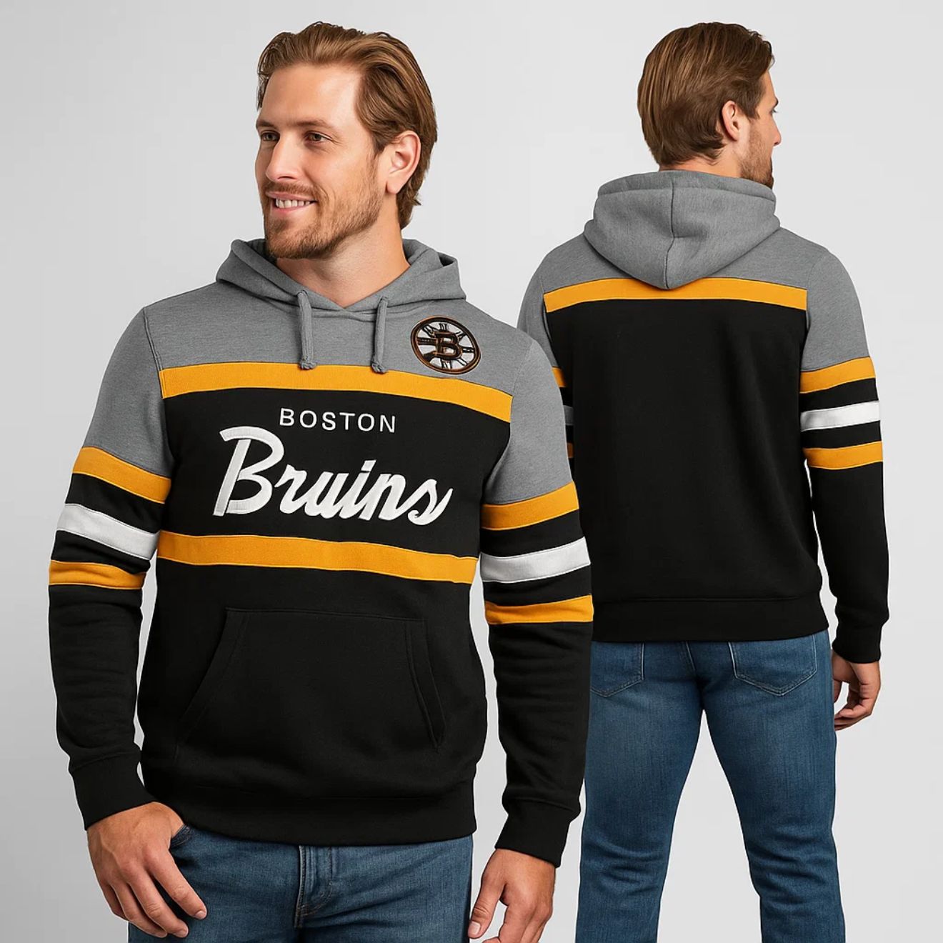 Boston Bruins Mitchell & Ness Head Coach Hoodie – Show Your Team Spirit