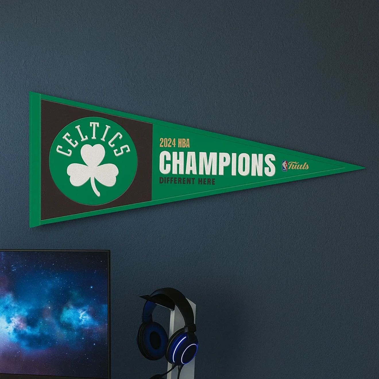 Boston Celtics 2024 NBA Champions Premium Pennant 13x32