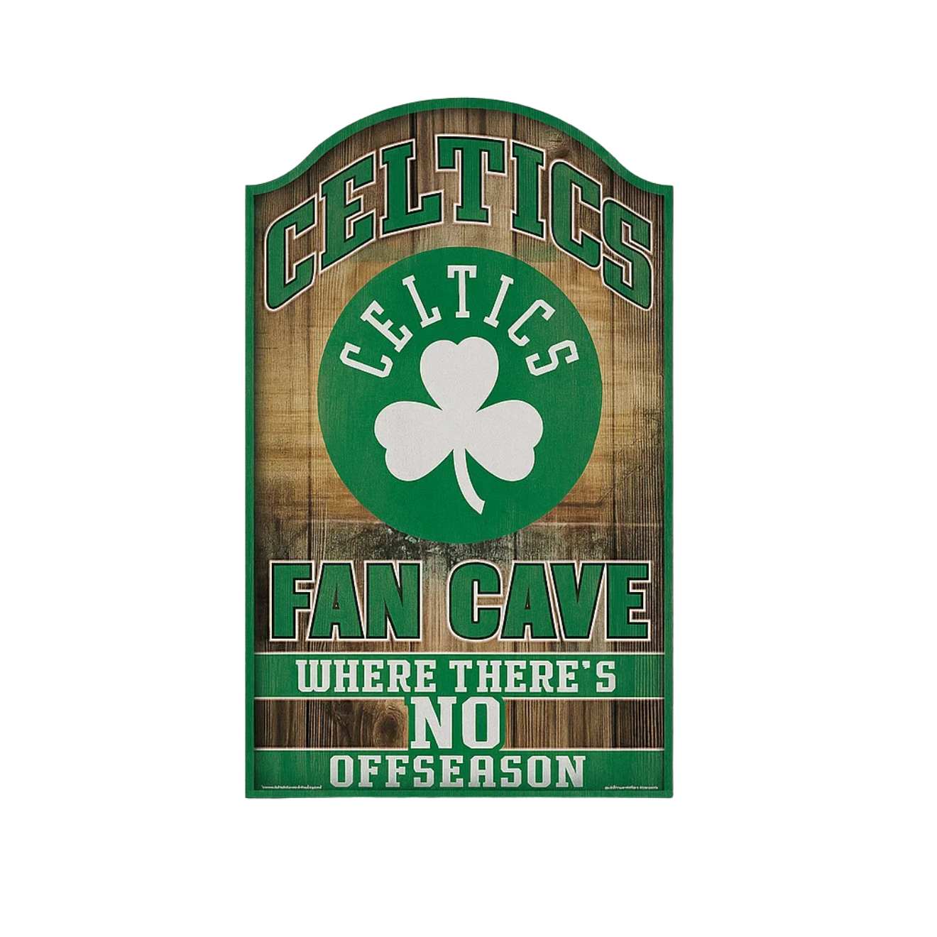 Boston Celtics Fan Cave 11" x 17" Wood Sign – Officially Licensed Decor