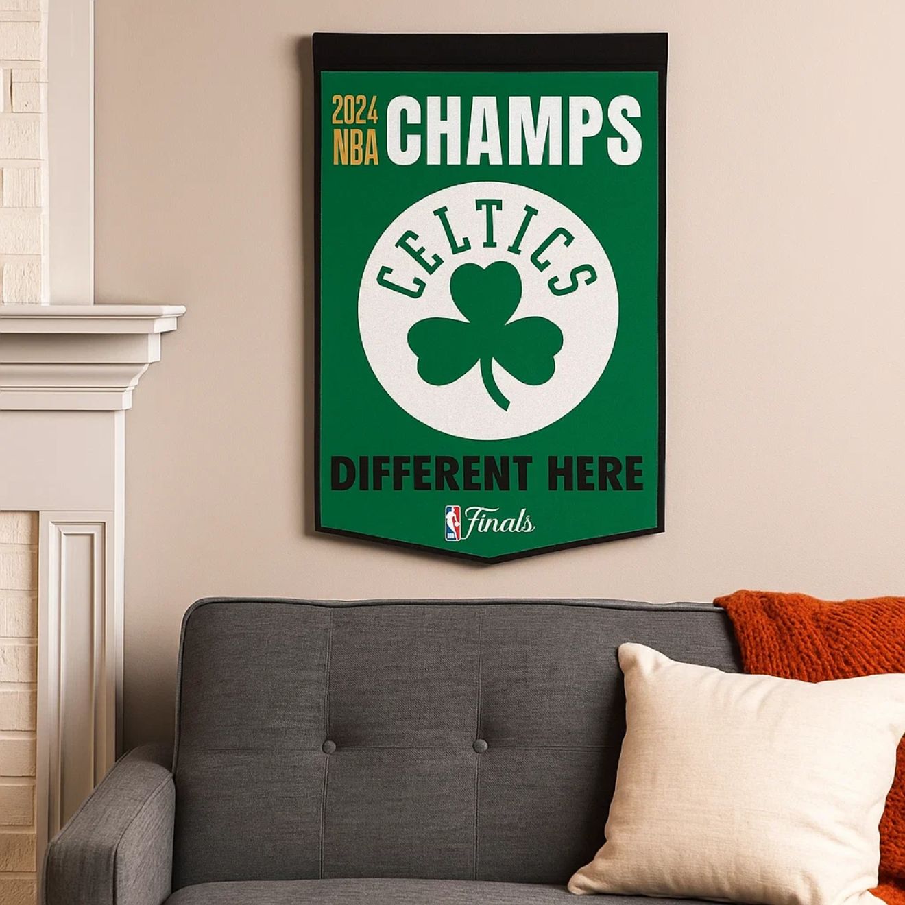 Boston Celtics 2024 NBA Champions Wool Banner – 24x38