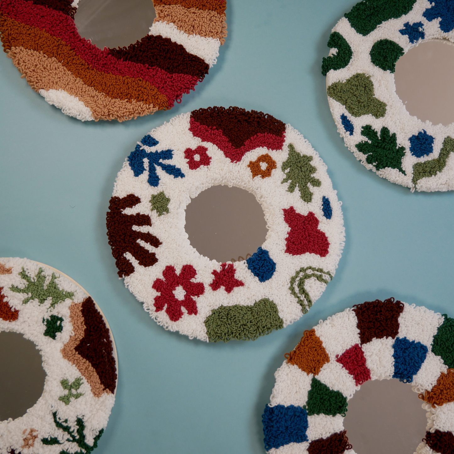 Punch Needle Mirror Kit for Textured Wall Art and Creative Gifts Set!!