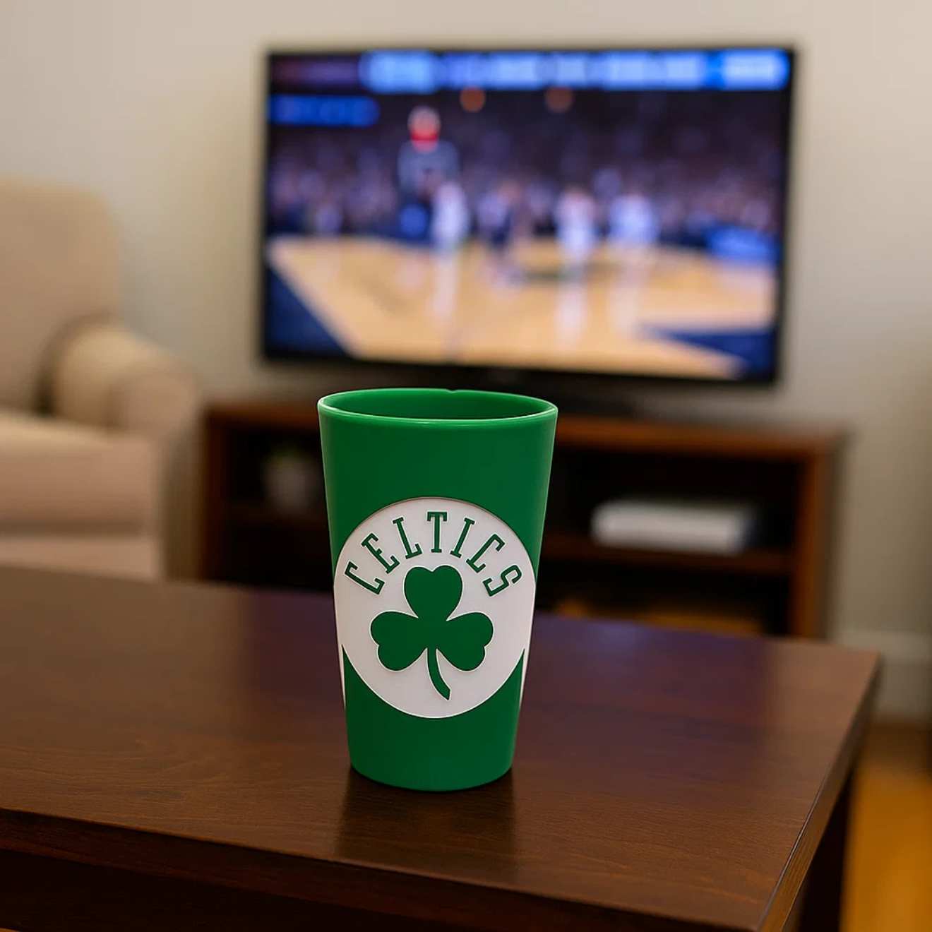Boston Celtics 16oz Team Color Silicone Pint Glass – Unbreakable Design