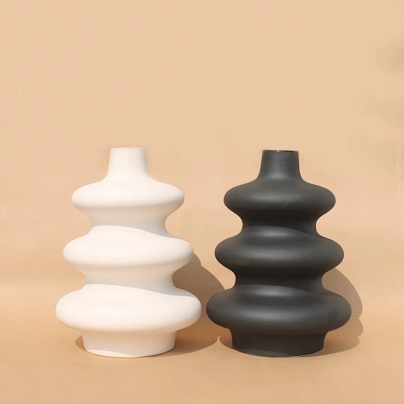 Big Mezo Sculptural Contour Vase by Osmos Studio, 12.5” Height