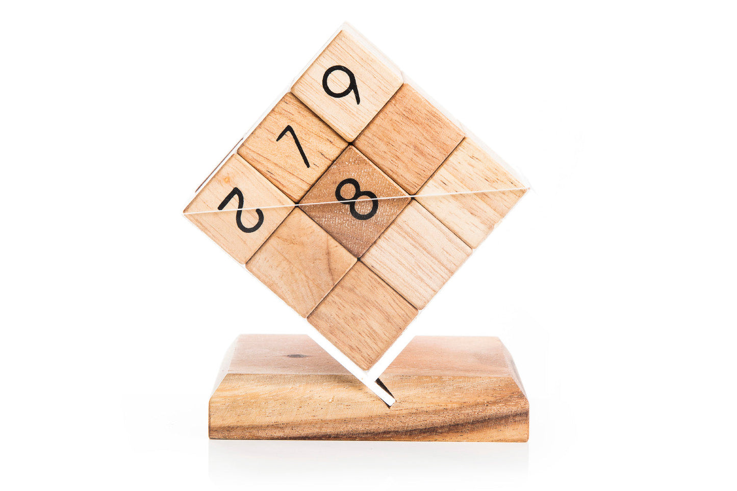 3D Wooden Sudoku Cube Puzzle — Handcrafted Brain Teaser