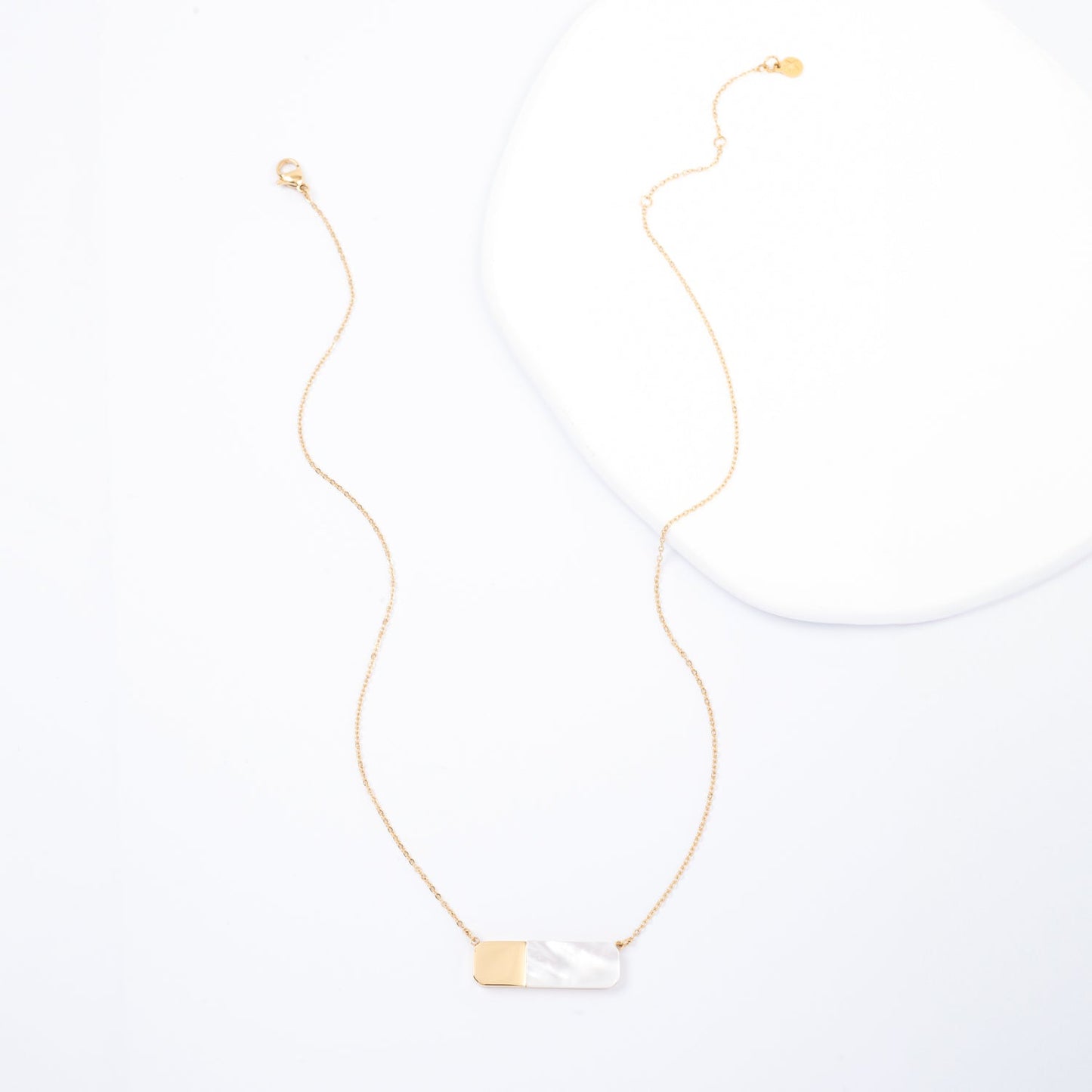Courage Light & Gold Mother-of-Pearl Necklace