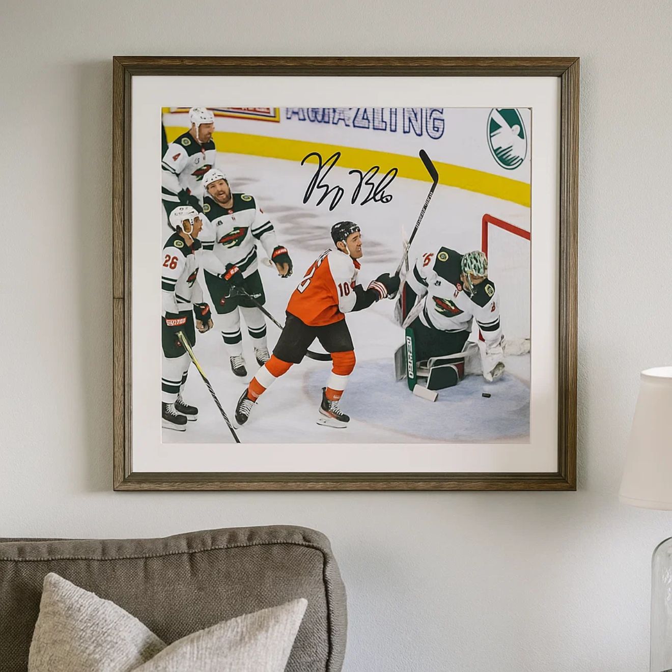 Bobby Brink First Career Goal Autographed Flyers Photo