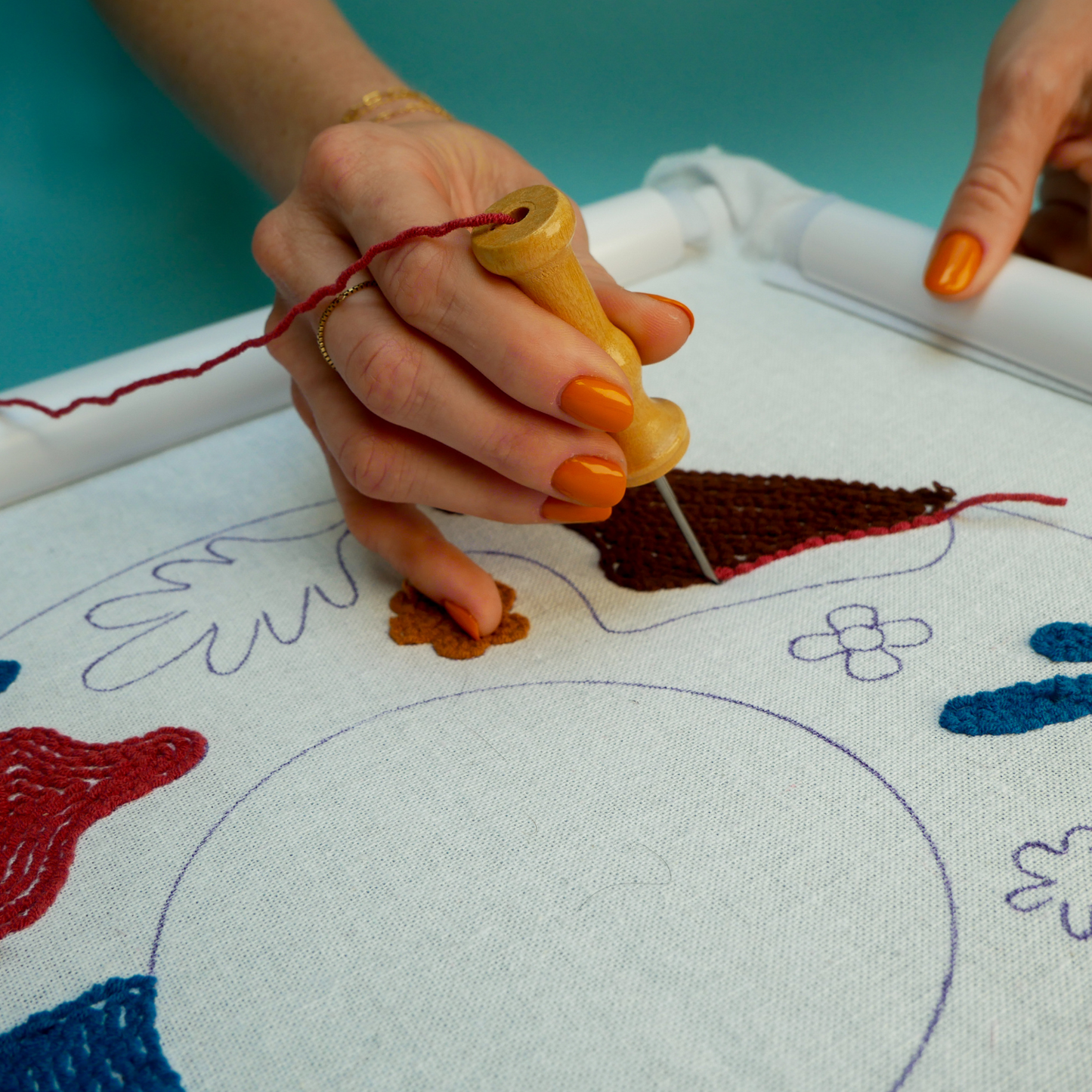 Punch Needle Mirror Kit for Textured Wall Art and Creative Gifts Set!!