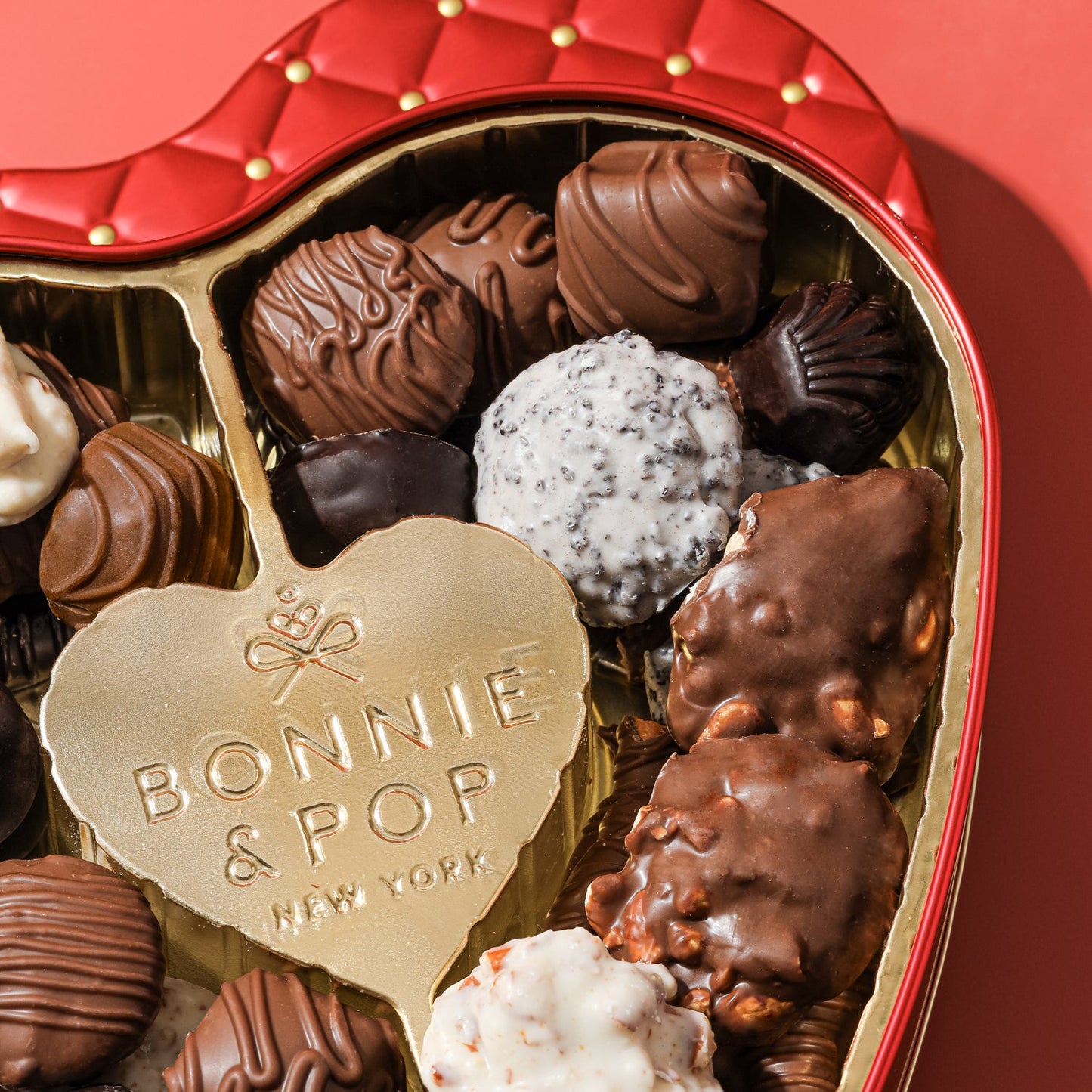 Heart-Shaped Chocolate Gift Tin – Gourmet Assorted Chocolates