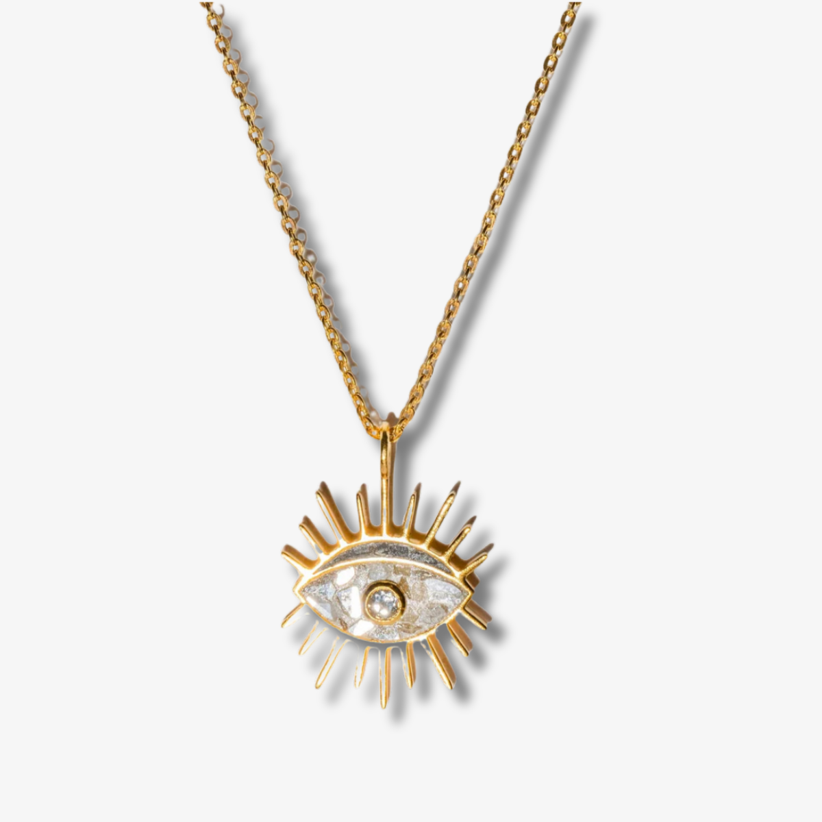 Eye Gold Vermeil Pendant Necklace