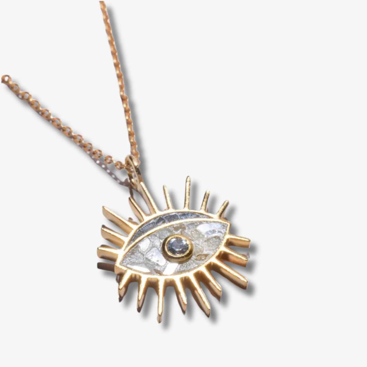 Eye Gold Vermeil Pendant Necklace