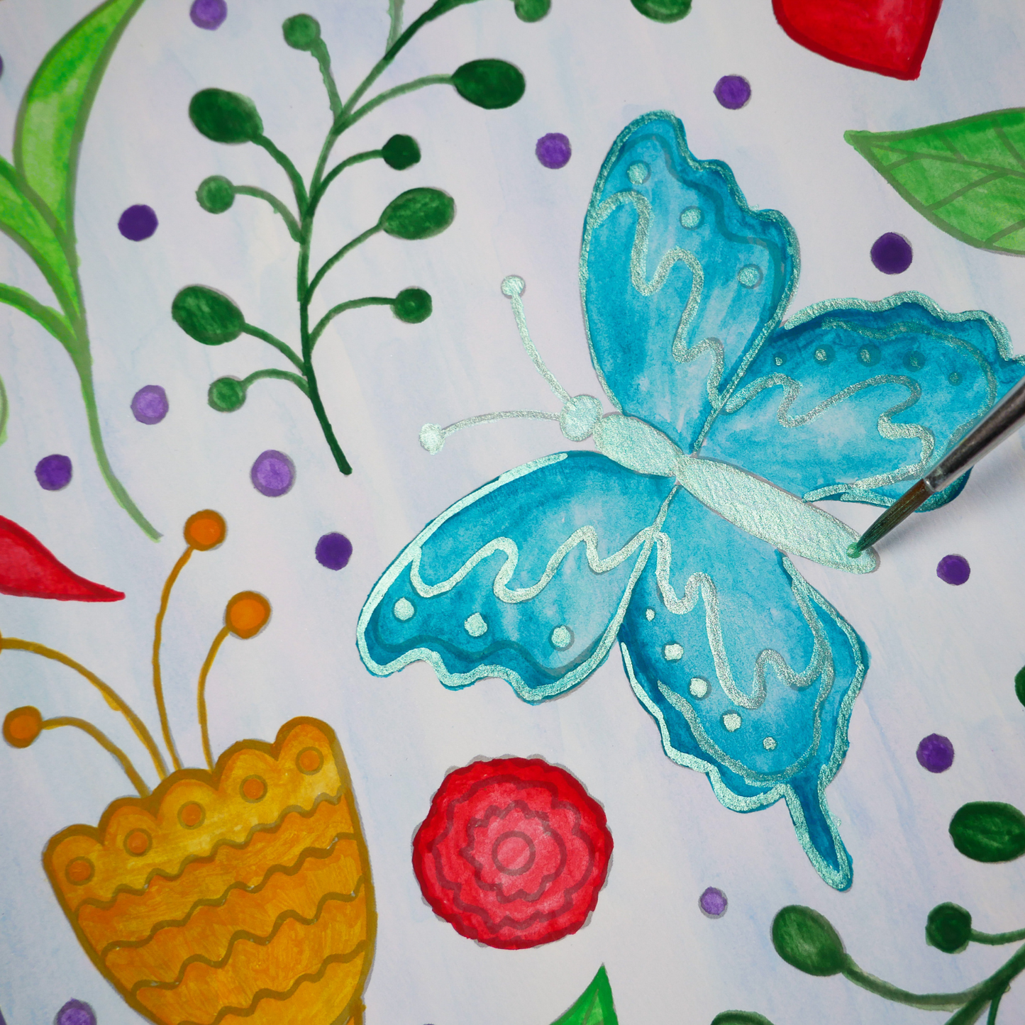 Watercolor Workbook Kit with Brushes, Paints, and Guided Practice Pack