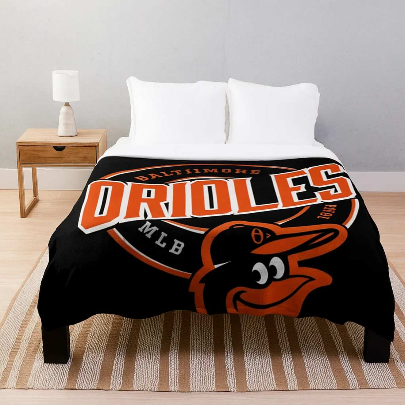 Baltimore Orioles Official 50x60 Soft Fleece Throw Blanket