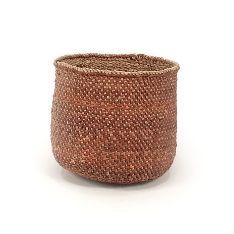 Beautiful Auburn Iringa Basket Handwoven in Tanzania with Natural Dyes
