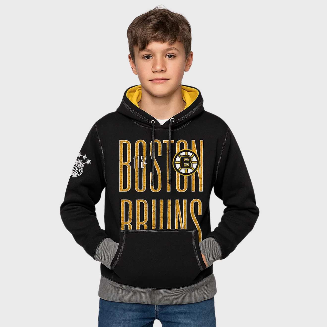 Boston Bruins Mitchell & Ness OG Fleece Hoodie – Classic Comfort