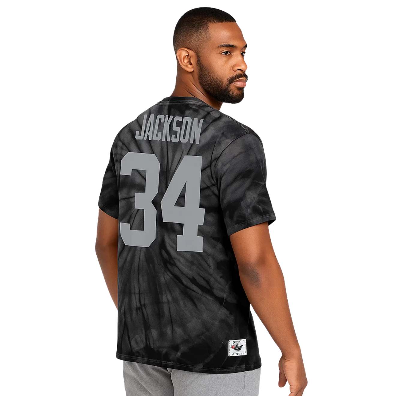 Bo Jackson Raiders Mitchell & Ness Tie-Dye Retro Fan T-Shirt