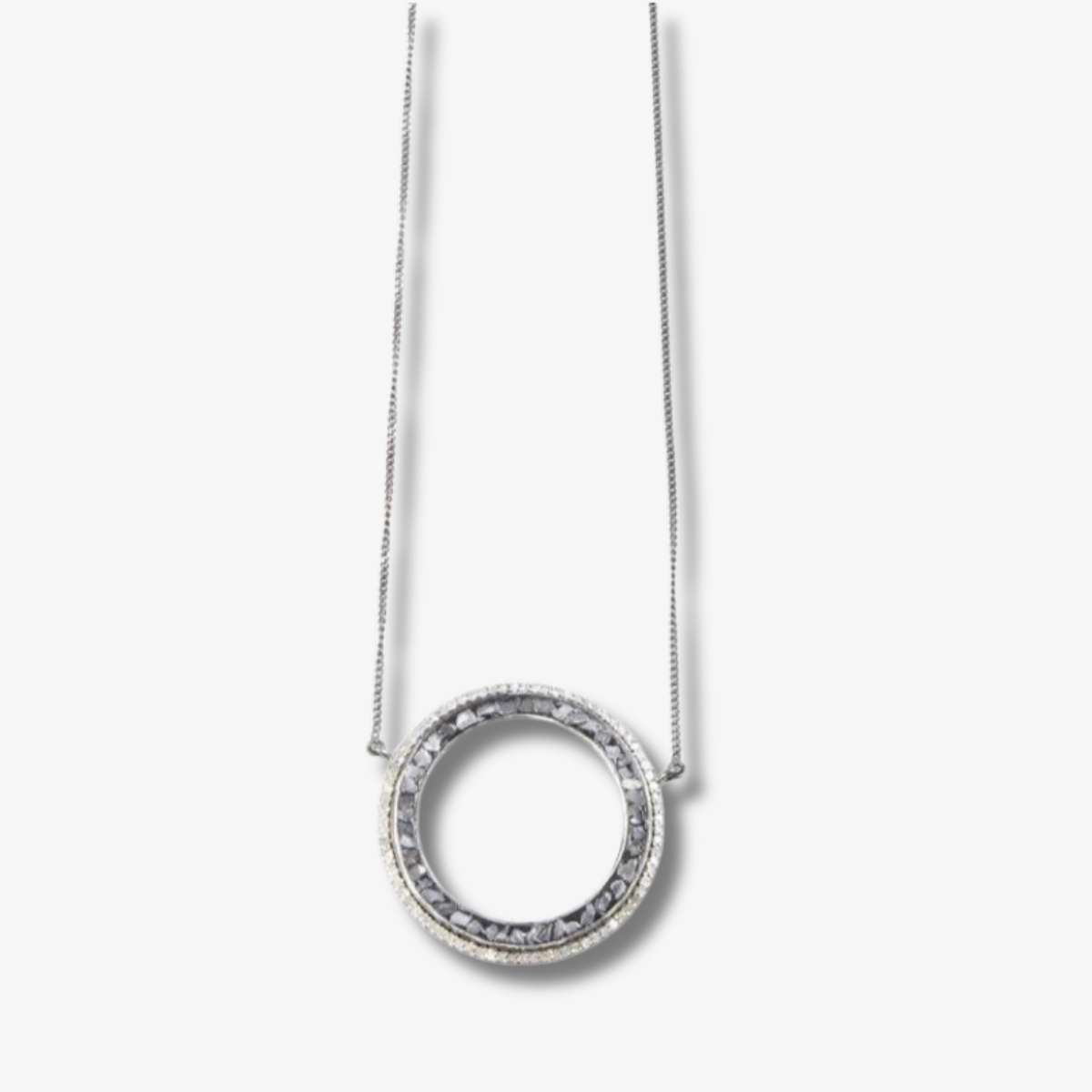 Renee Oxidized Silver Pendant Necklace