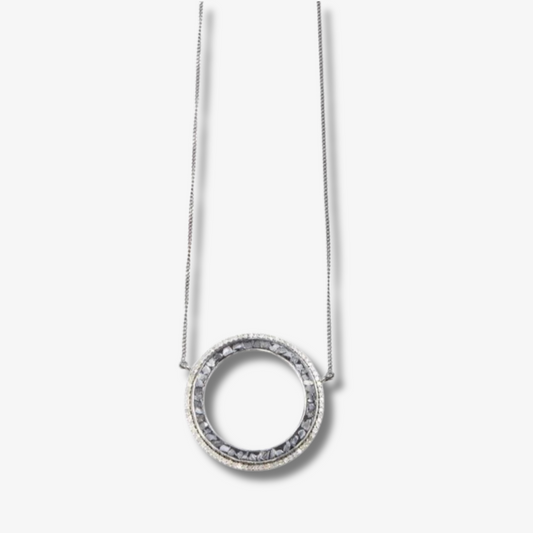 Renee Oxidized Silver Pendant Necklace