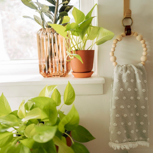Serenity Birch Bead Towel Hanger — Chocolate