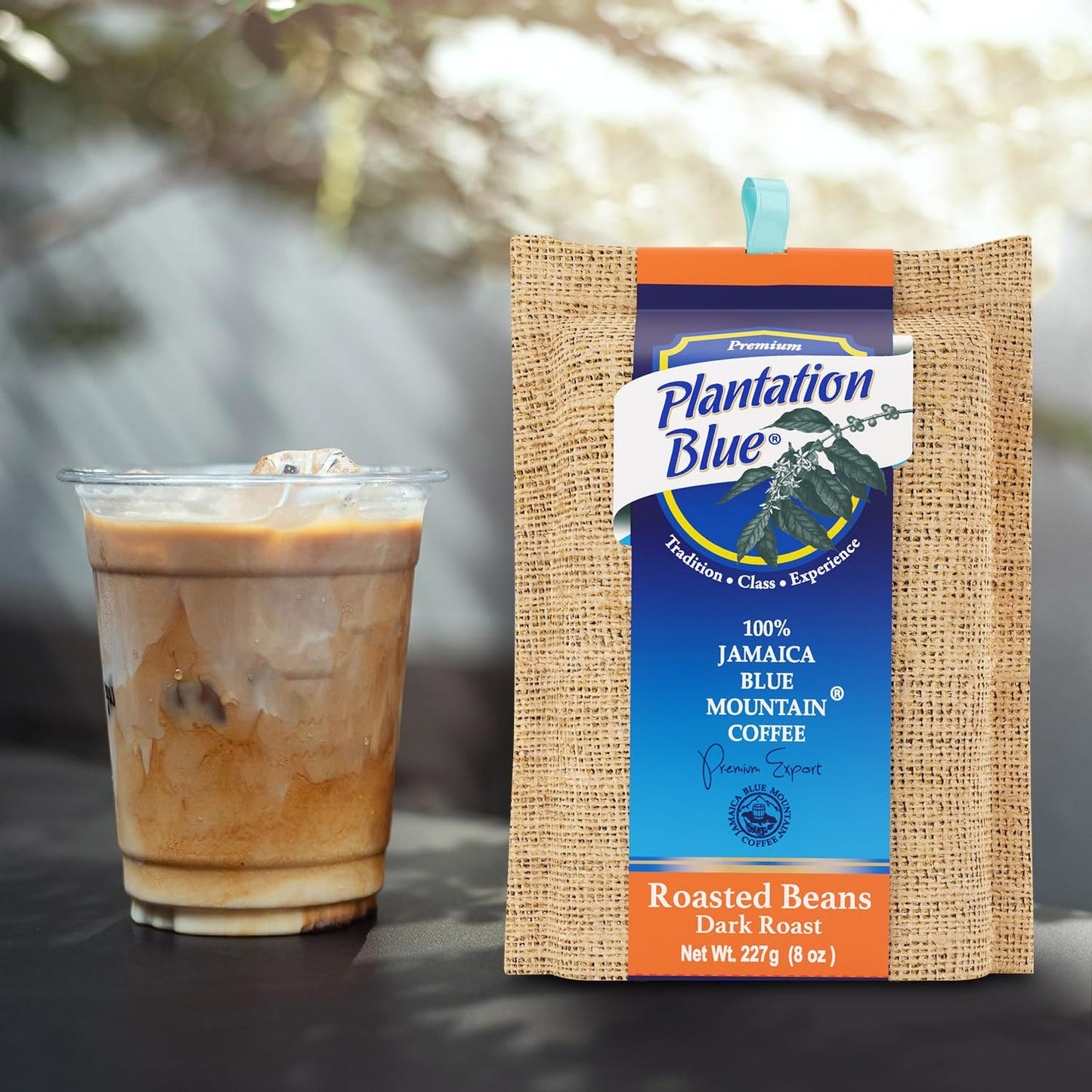 Plantation Blue Jamaica Blue Mountain Dark Roast Coffee 8oz Gift Bag