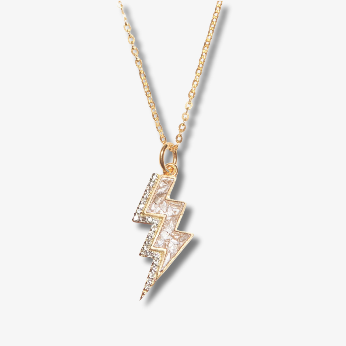 Rishi Bolt Diamond Gold Vermeil Pendant Necklace