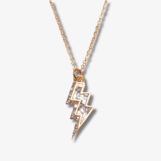 Rishi Bolt Diamond Gold Vermeil Pendant Necklace