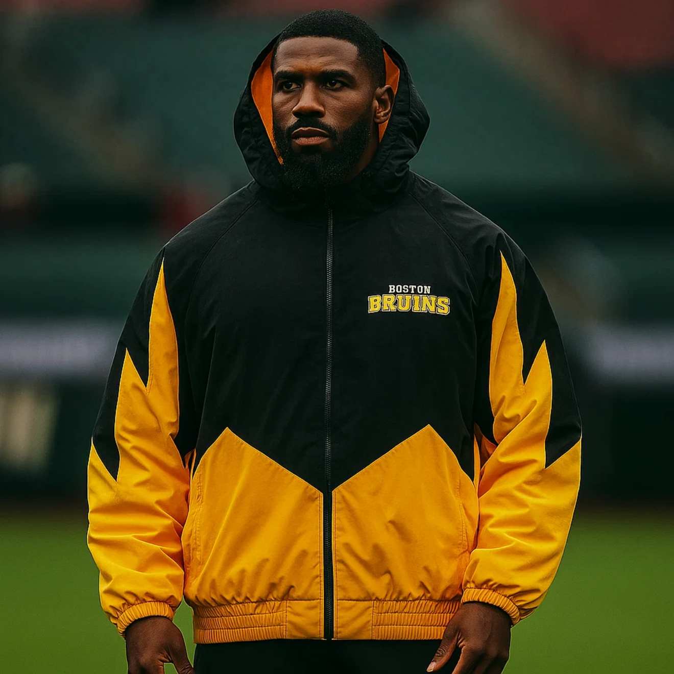 Boston Bruins Mitchell & Ness Retro Gold Windbreaker Jacket – Stylish & Comfortable