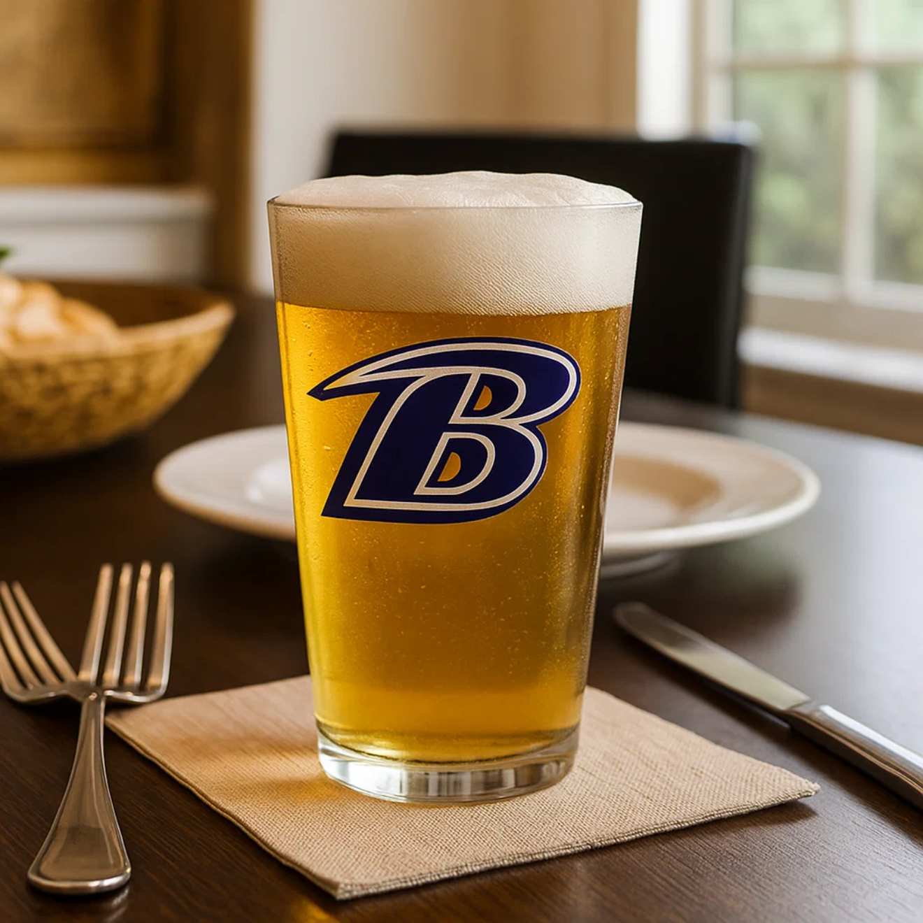 Baltimore Ravens 16oz Game Day Logo Pint Glass