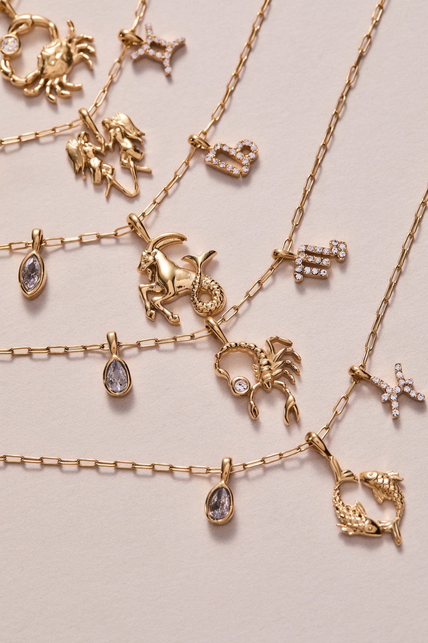 Scorpio Zodiac Charm Cluster Necklace Celestial Gift for Her Under Sixty