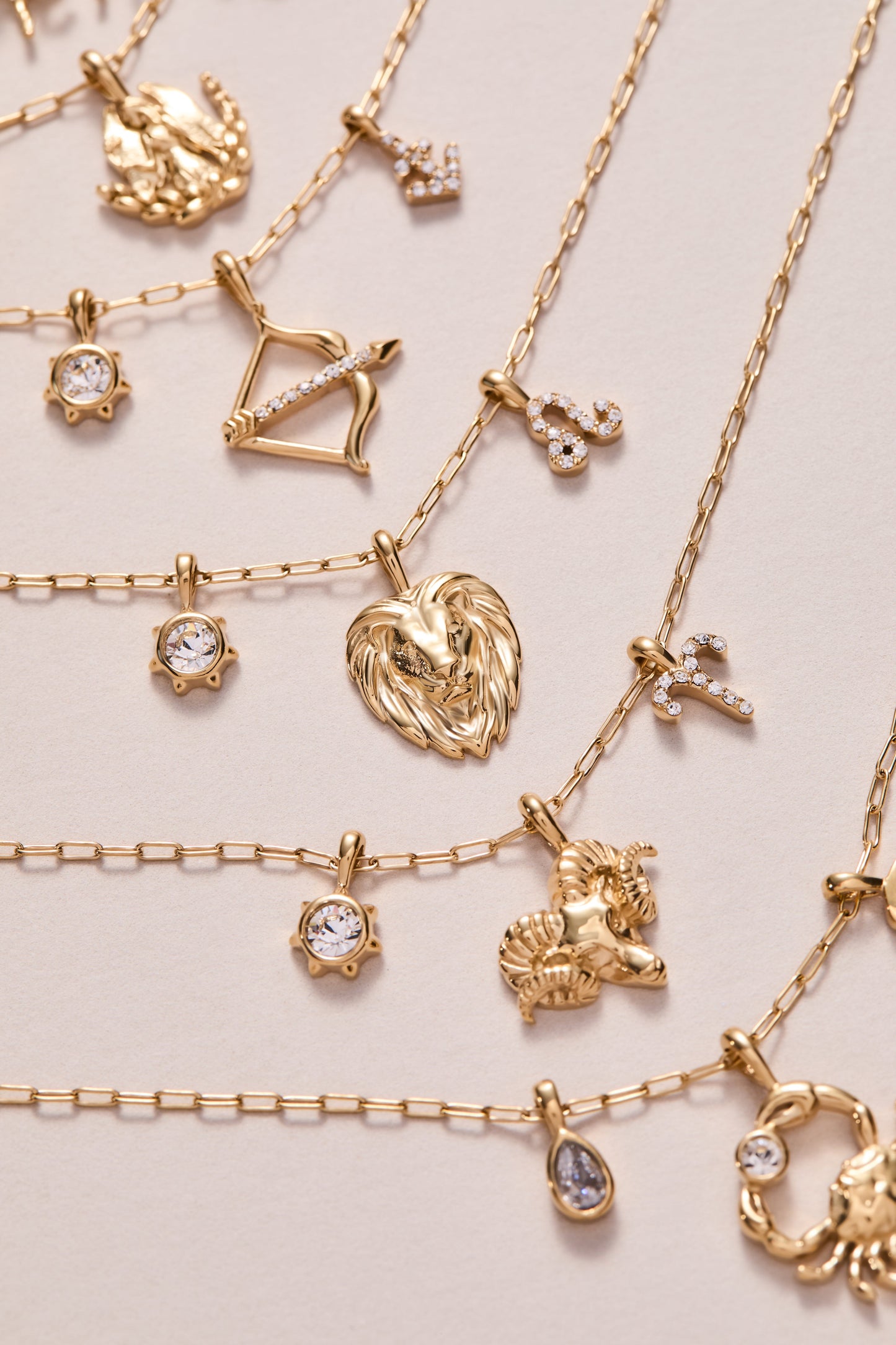 Sagittarius Zodiac Charm Cluster Necklace Celestial Gift for Her Daily