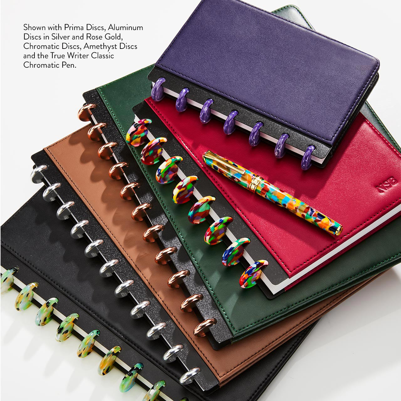 True Writer Classic Chromatic Pen — Marbleized Resin, 24k Gold Accents