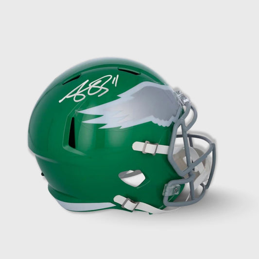 AJ Brown Signed Eagles Kelly Green Mini-Helmet – Beckett Authenticated