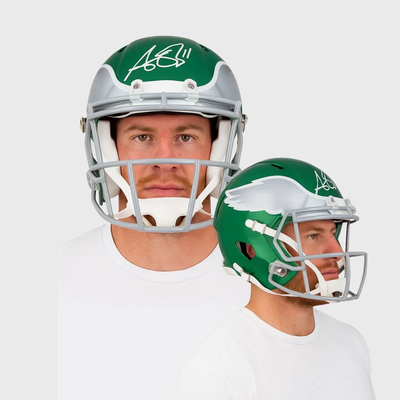 AJ Brown Signed Eagles Kelly Green Mini-Helmet – Beckett Authenticated