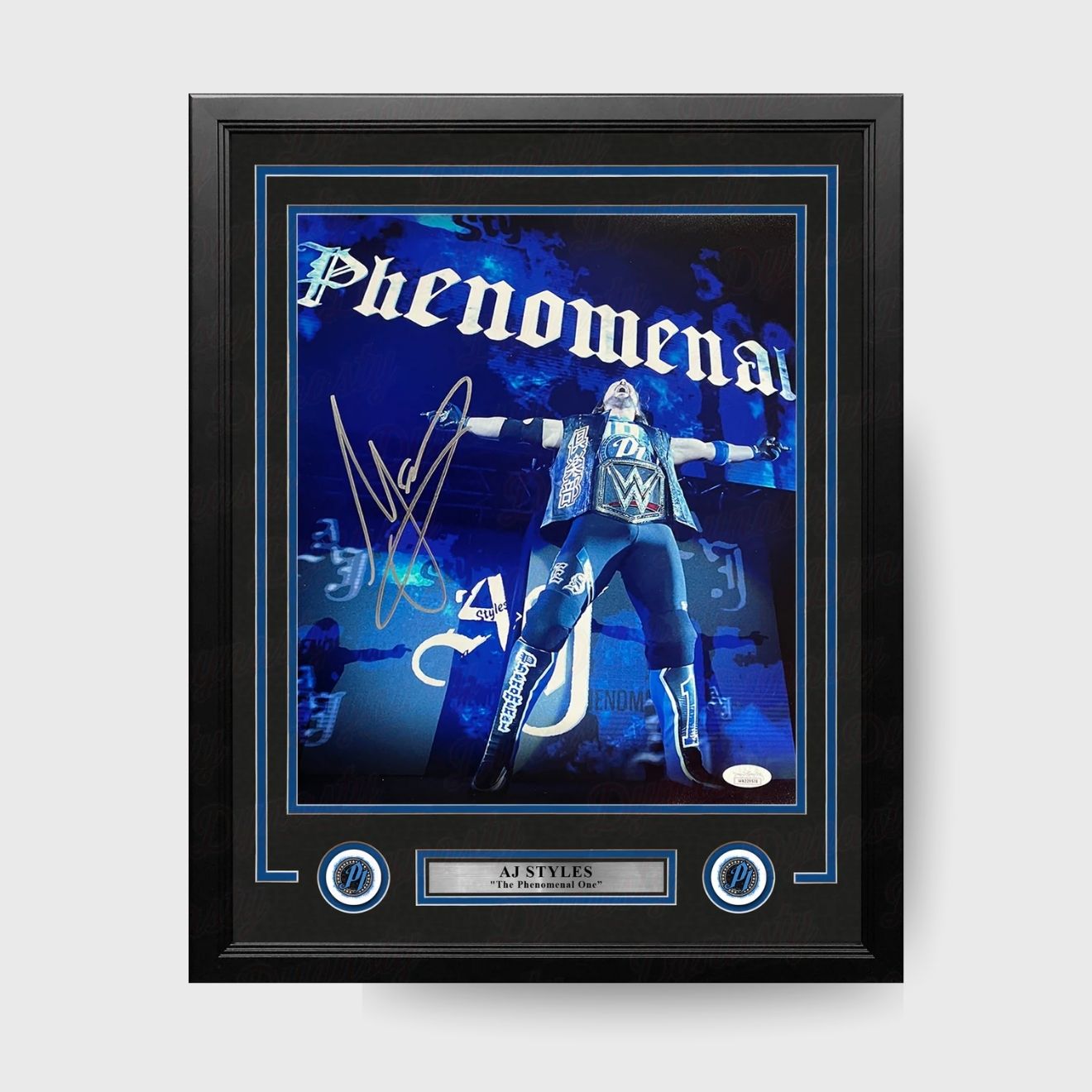 AJ Styles Signed WWE Phenomenal Entrance Framed Wrestling Photo