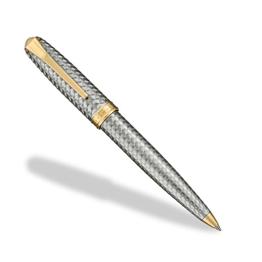 True Writer Two-Tone Herringbone Anniversary Pen with Gold Trim Engraving