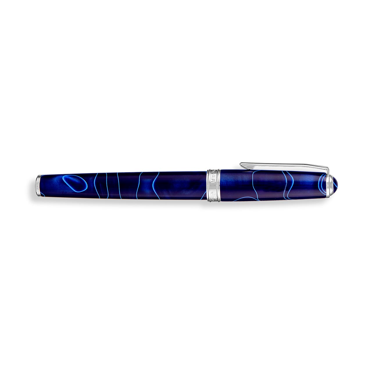 True Writer Classic Midnight Spark Pen — Electric Blue Resin