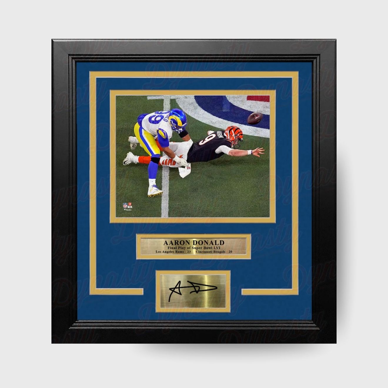 Aaron Donald Super Bowl LVI Final Play Framed 8x10 Photo