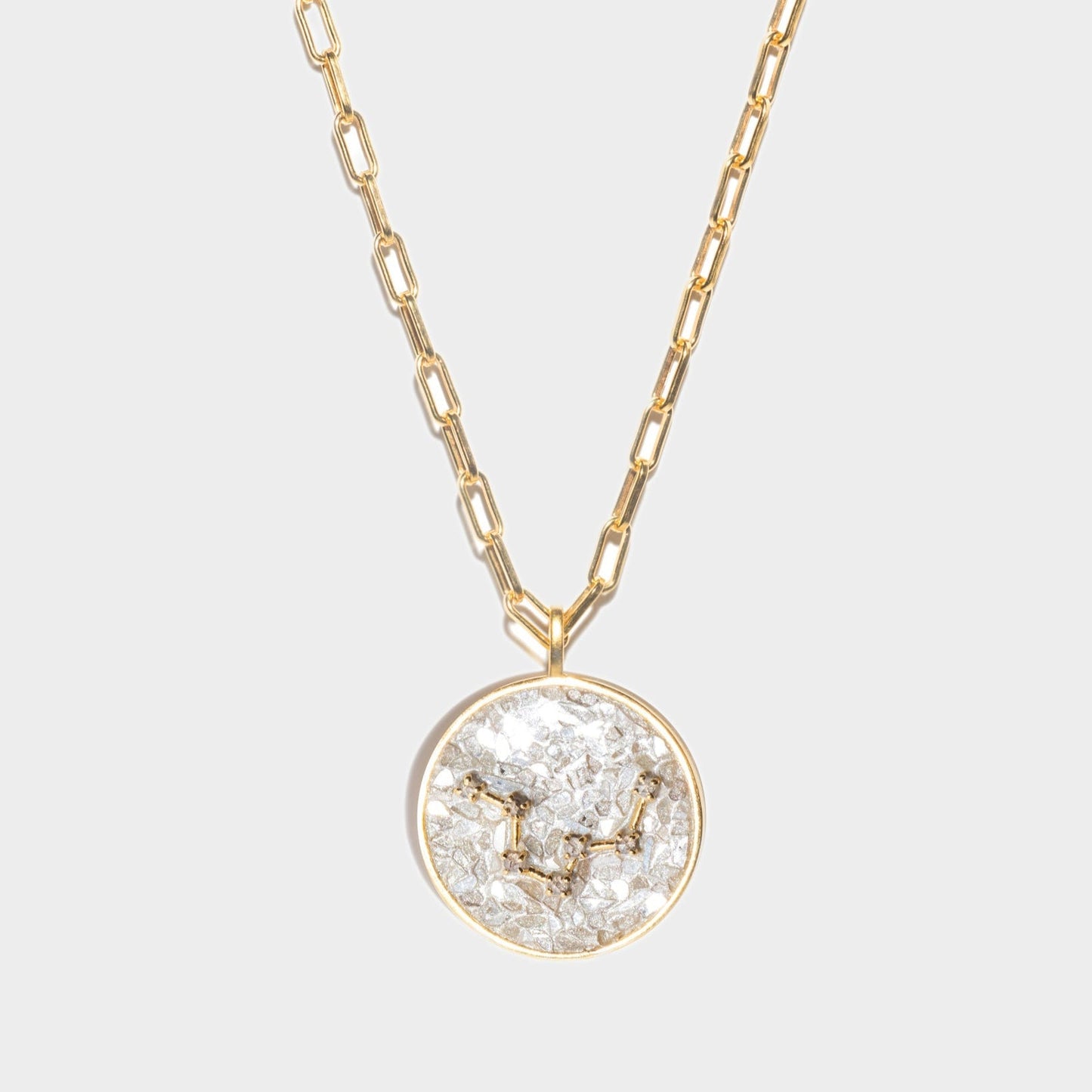 Aquarius Gold Vermeil Pendant — Raw & Rose-Cut Diamonds