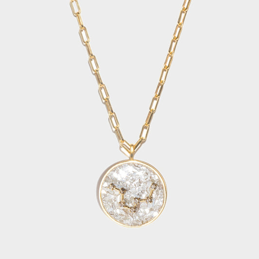 Aquarius Gold Vermeil Pendant — Raw & Rose-Cut Diamonds
