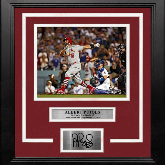 Albert Pujols 700th Home Run Framed Autographed Photo