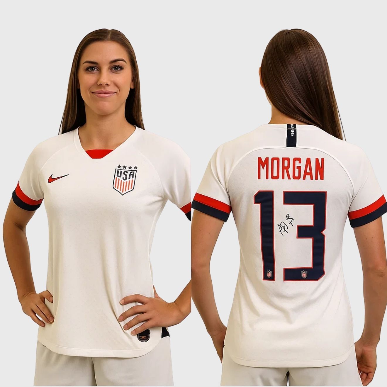 Alex Morgan Team USA Signed Women’s Soccer Jersey with COA