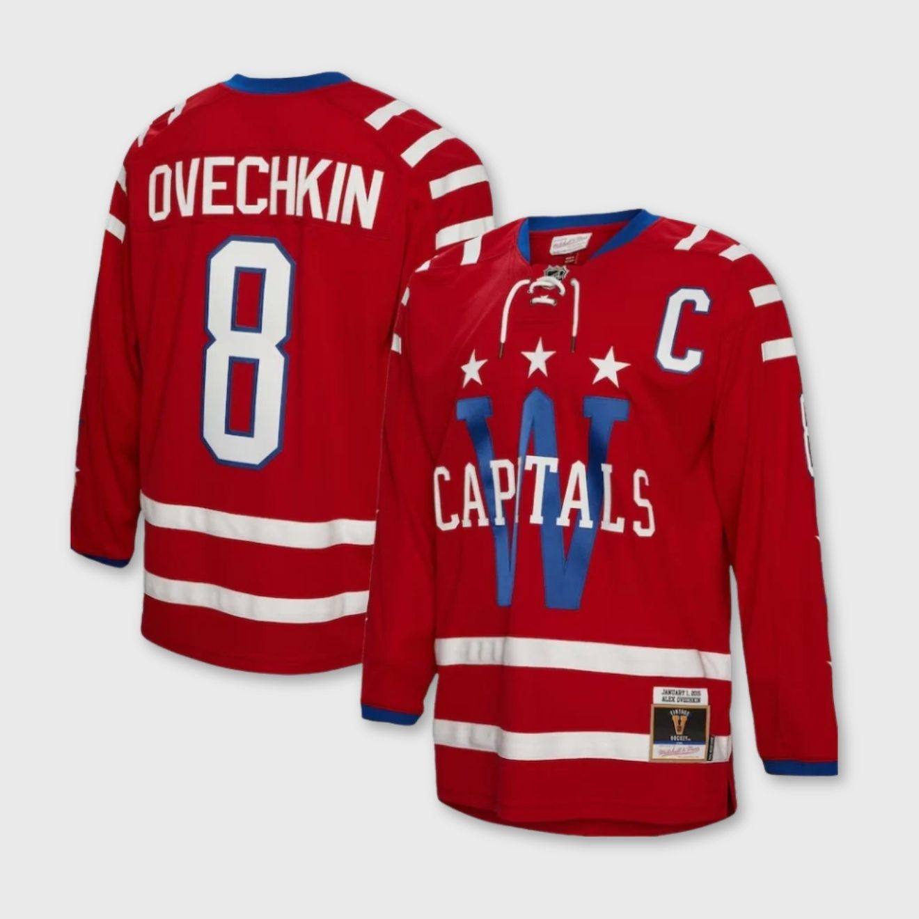 Alex Ovechkin 2015 Capitals Captain Patch Throwback Jersey