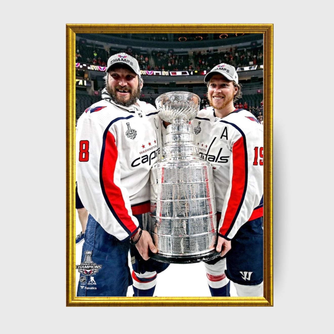 Alex Ovechkin & Nicklas Backstrom 2018 Stanley Cup Champions Photo