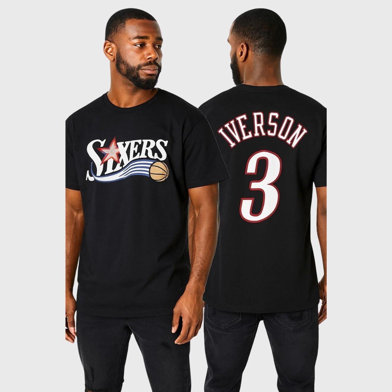 Allen Iverson 1997 Philadelphia 76ers Name & Number T-Shirt