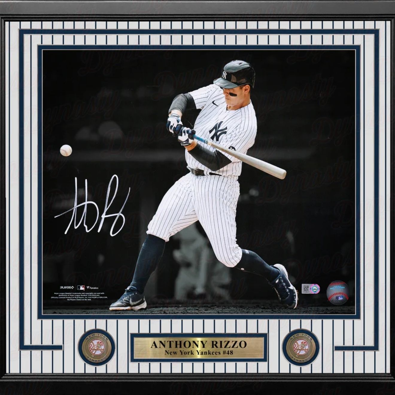 Anthony Rizzo Yankees Autographed 11" x 14" Framed Blackout Photo