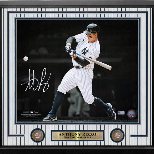 Anthony Rizzo Yankees Autographed 11" x 14" Framed Blackout Photo