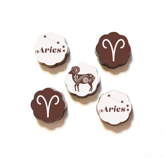 Aries Zodiac Sea Salt Caramel Chocolate Gift Box, 5-Piece
