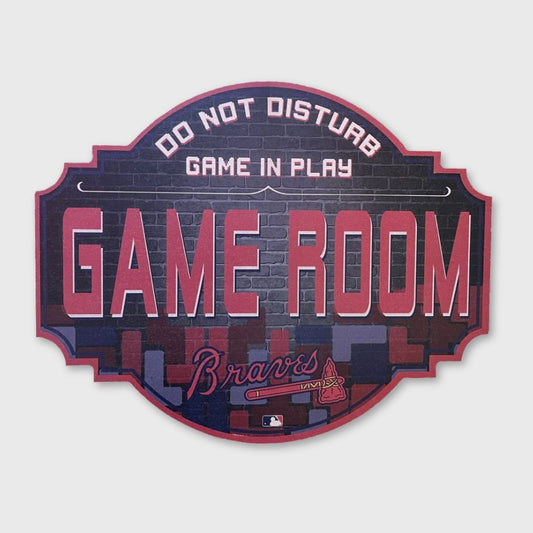 Atlanta Braves 12" Game Room Wood Sign – Perfect Fan Décor