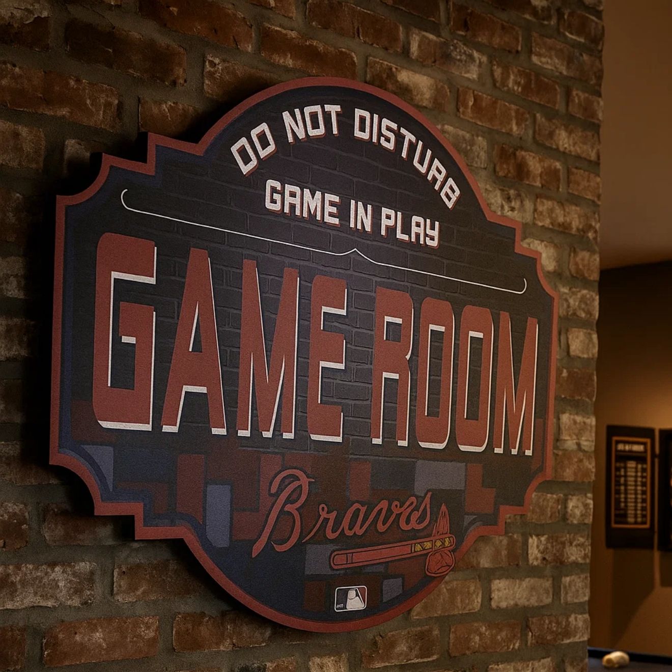 Atlanta Braves 12" Game Room Wood Sign – Perfect Fan Décor