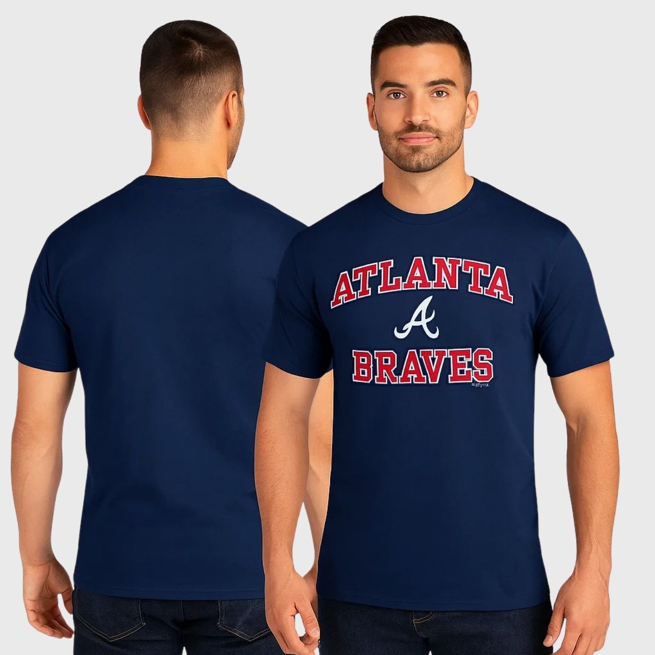 Atlanta Braves Heart & Soul T-Shirt – Navy Blue MLB Official